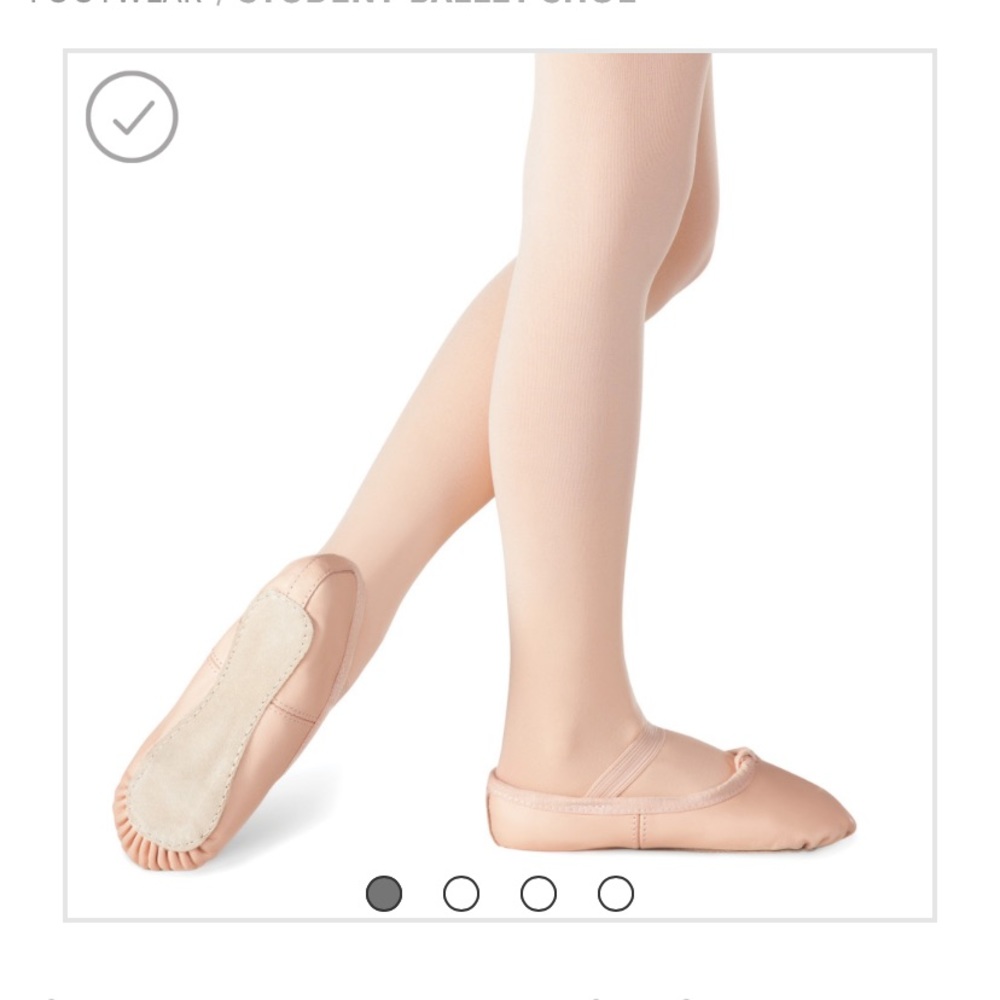 Revolution dance student ballet shoe classic pink size 8C